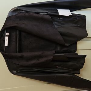 Bagatelle Black Faux Leather Jacket – Size Large – NWT